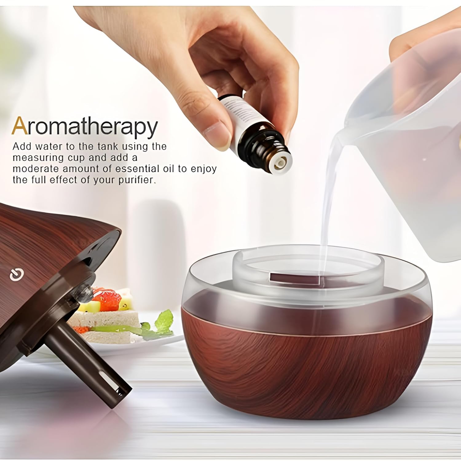 Wooden Cool Mist Humidifiers Essential Oil Diffuser Aroma Air Humidifier