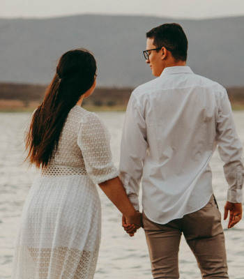 couple holding hands