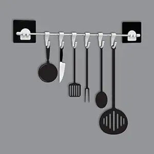 Plastic Magic Sticker Series Self Adhesive Bathroom and Kitchen Hook Hanger/Hook Rail/Utensil Hanger